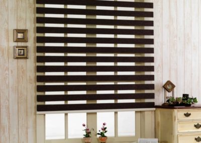 Black Double Roller Day and Night Blinds